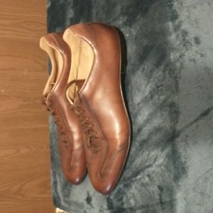 Santoni leather lace up shoes Used like new